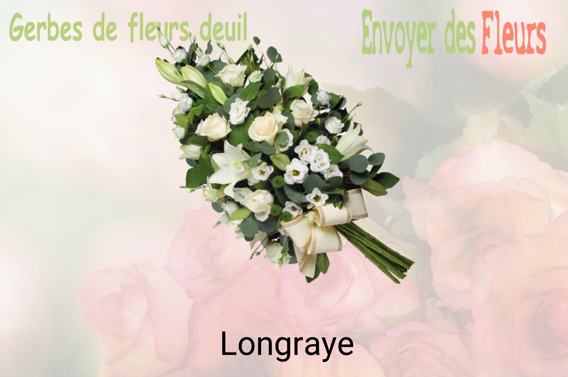 Gerbe de fleurs de deuil livrée à Longraye